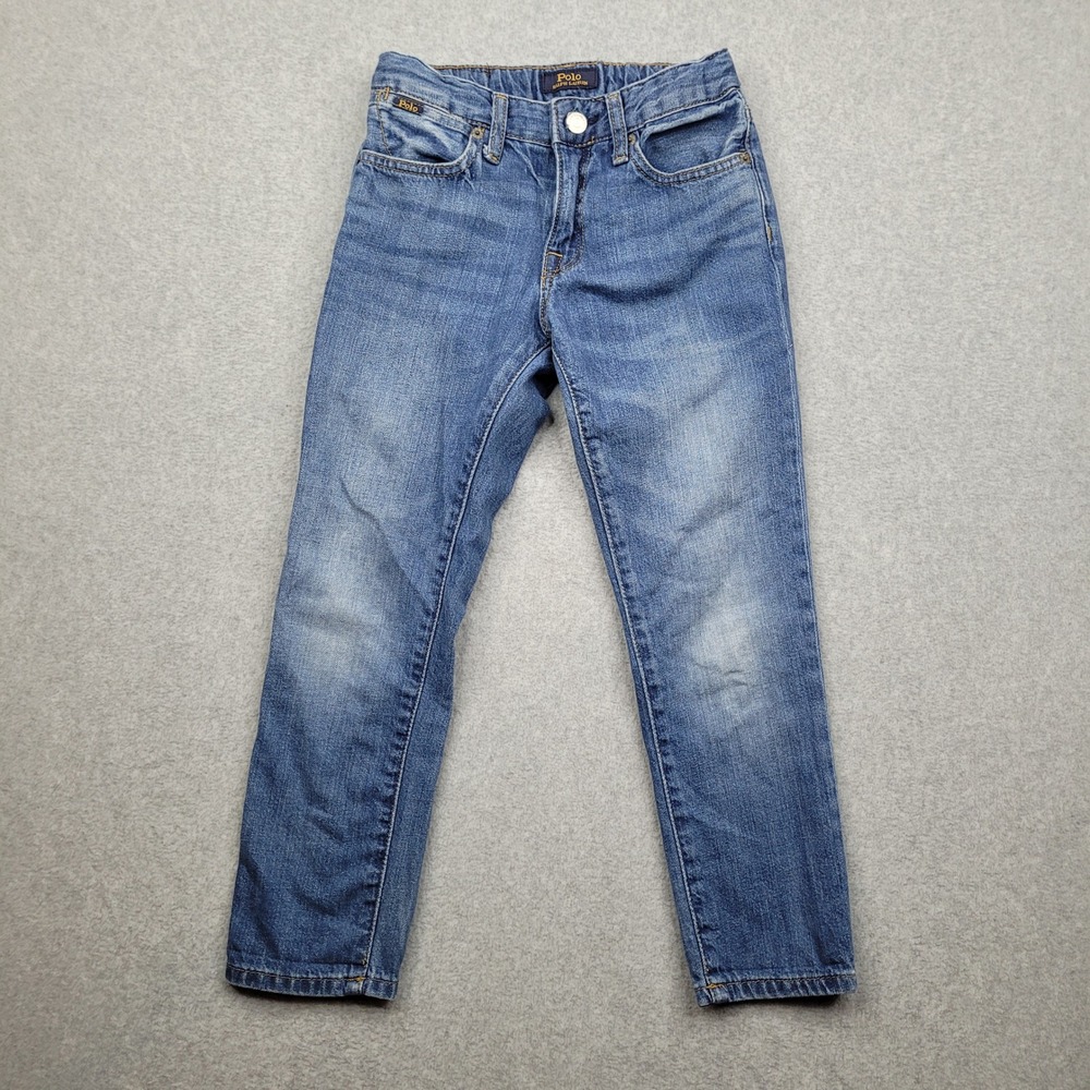 Polo Ralph Lauren Astor Slim Boyfriend Jeans Girls Size 7 Blue Denim